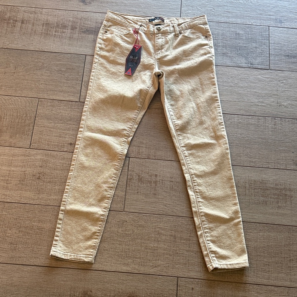 Red Blue Denim Jeans Tan Pants 7 8 new